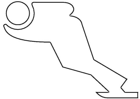 Speed Skating Vancouver 2010  Coloring Page